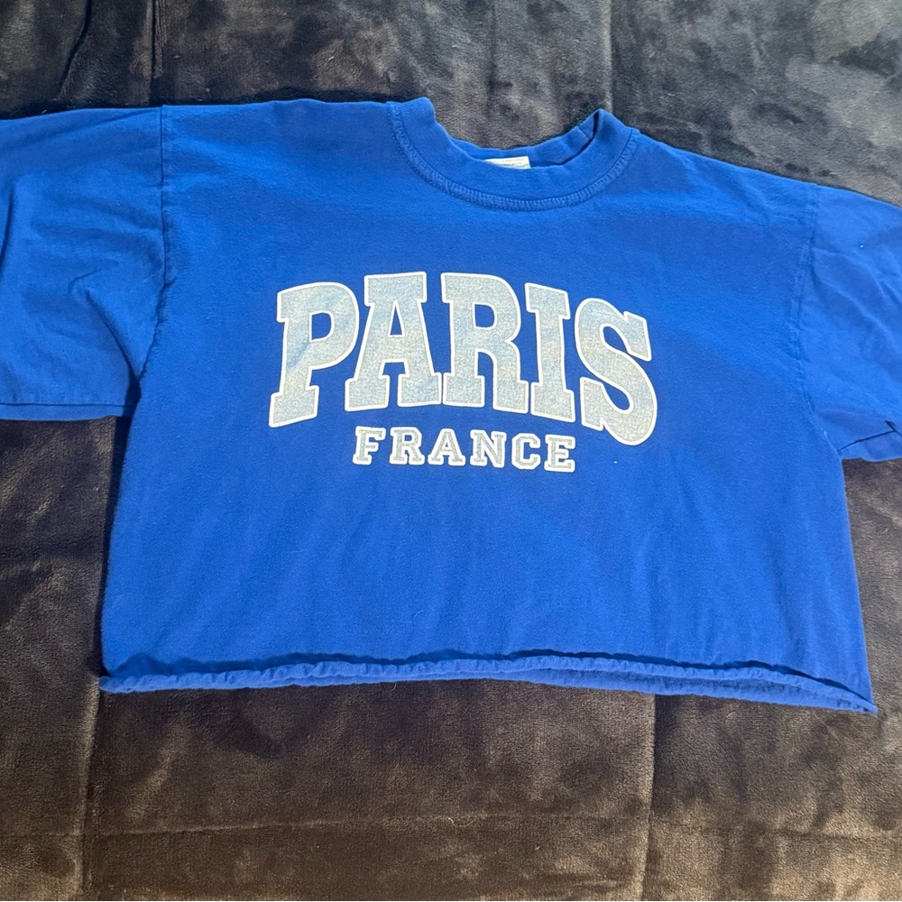 Blue Paris France Kids T-Shirt